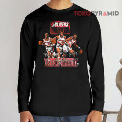 Vintage 90s Portland Trail Blazers Triple Threat Long sleeved