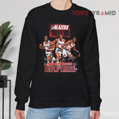 Vintage 90s Portland Trail Blazers Triple Threat Sweatshirt