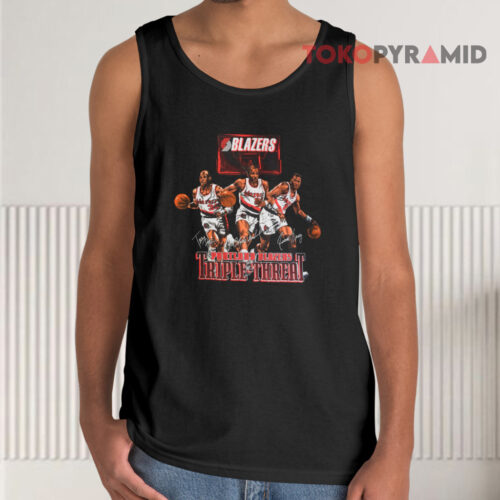 Vintage 90s Portland Trail Blazers Triple Threat Tank Top