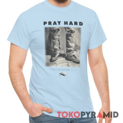 Vintage 90s Pray Hard Shirt 1 Thessalonians 517 Christian Bible Quote Tee