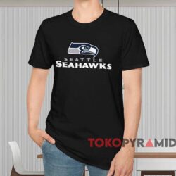 Vintage 90s Seattle Seahawks Logo Shirt Black T shirt