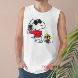 Vintage 90s Snoopy Joe Cool Woodstock Peanuts Shirt 2 Vintage 90s Snoopy Joe Cool Woodstock Peanuts White Tank Top