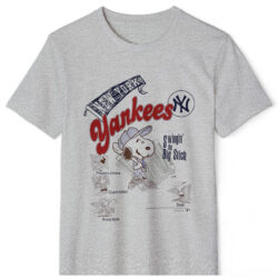 Vintage 90s Snoopy Peanuts Yankees Tee 5 Vintage 90s Snoopy Peanuts Yankees Tee Grey T shirt