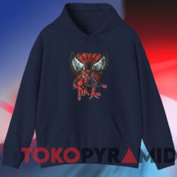 Vintage 90s Spider-Man T-shirt 4 Vintage 90s Spider man T shirt Navy Hoodie