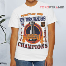 Vintage 90's Stanley Cup New York Rangers Champions 94 Nhl Hockey White T shirt