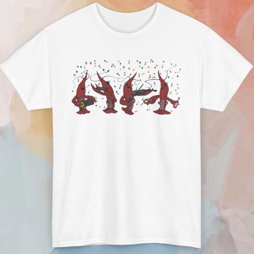 Vintage 90s Tabasco Shrimps Playing Music Shirt