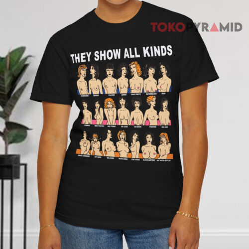 Vintage 90s They Show All Kinds Of Boobs Sexual Joke Black T shirt Vintage 90s They Show All Kinds Of Boobs Sexual Joke Black T shirt