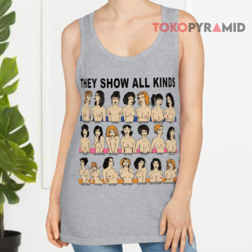 Vintage 90s They Show All Kinds Of Boobs Sexual Joke Tank Top Vintage 90s They Show All Kinds Of Boobs Sexual Joke Tank Top