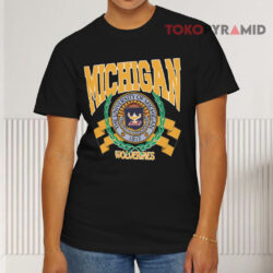 Vintage 90s University Of Michigan College Black T shirt