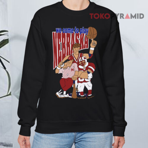 Vintage 90s University Of Nebraska Cornhuskers Basketball Football Sweatshirt Vintage 90s University Of Nebraska Cornhuskers Basketball Football Sweatshirt