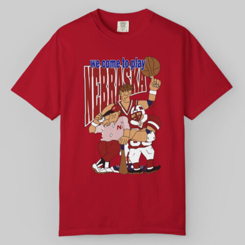 Vintage 90s University Of Nebraska Cornhuskers Basketball Football T shirt Vintage 90s University Of Nebraska Cornhuskers Basketball Football T shirt