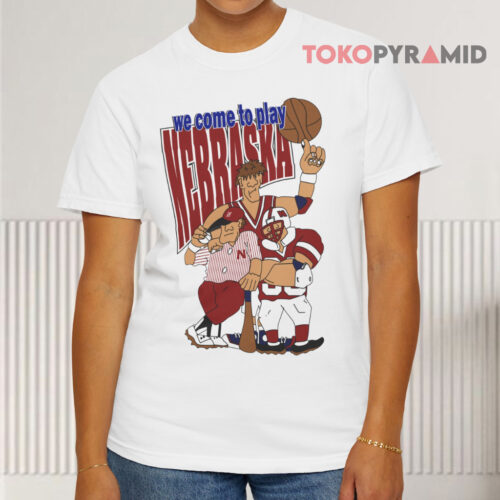 Vintage 90s University Of Nebraska Cornhuskers Basketball Football White T shirt Vintage 90s University Of Nebraska Cornhuskers Basketball Football White T shirt