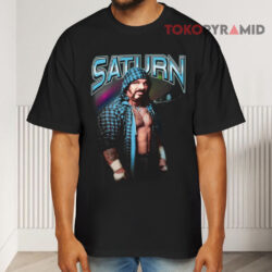 Vintage 90s Wcw Saturn Wrestling Wwf Black T shirt