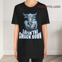 Vintage 90s Wwf Rock Layin' The Smack Down Wrestling Black T shirt