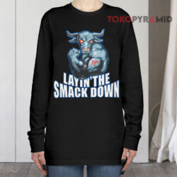 Vintage 90s Wwf Rock Layin' The Smack Down Wrestling Long sleeved