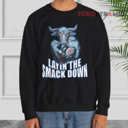 Vintage 90s Wwf Rock Layin' The Smack Down Wrestling Sweatshirt