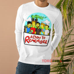 Vintage A Day To Remember Simpson Shirt 4 Vintage A Day To Remember Simpson White Long sleeved