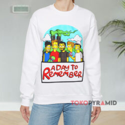 Vintage A Day To Remember Simpson Shirt 3 Vintage A Day To Remember Simpson White Sweatshirt