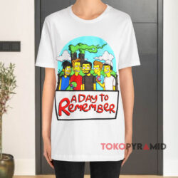 Vintage A Day To Remember Simpson White T shirt