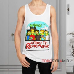 Vintage A Day To Remember Simpson Shirt 2 Vintage A Day To Remember Simpson White Tank Top