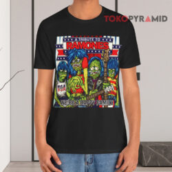 Vintage A Tribute To Ramones We're A Happy Family 2003 Black T shirt