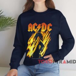 Vintage ACDC Bonfire T-shirt 4 Vintage Acdc Bonfire T shirt Navy Sweatshirt