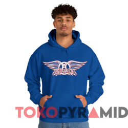 Vintage Aerosmith Wing Logo T-Shirt 2 Vintage Aerosmith Wing Logo T shirt Blue Hoodie
