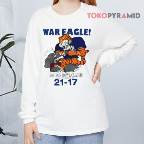 Vintage Alabama Vs Auburn 1986 Iron Bowl War Eagle Long sleeved Vintage Alabama Vs Auburn 1986 Iron Bowl War Eagle Long sleeved
