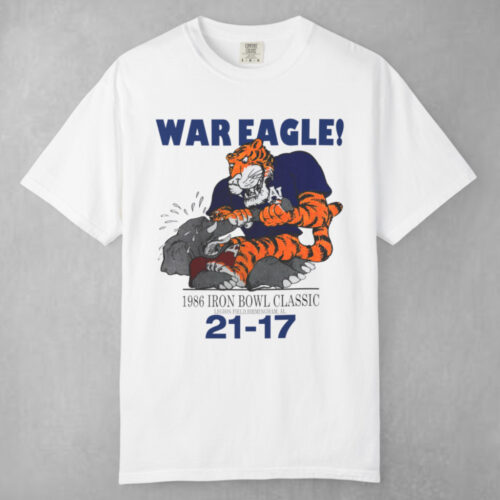 Vintage Alabama Vs Auburn 1986 Iron Bowl War Eagle T shirt Vintage Alabama Vs Auburn 1986 Iron Bowl War Eagle T shirt