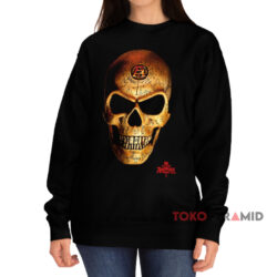 Vintage Alchemy Gothic Omega Skull Black Sweatshirt