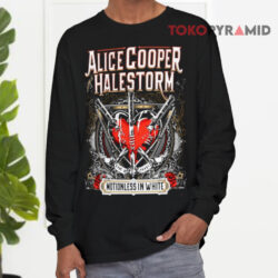 Vintage Alice Cooper Halestorm 2019 Tour Shirt 3 Vintage Alice Cooper Halestorm 2019 Tour Long sleeved Front