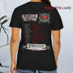 Vintage Alice Cooper Halestorm 2019 Tour Shirt 2 Vintage Alice Cooper Halestorm 2019 Tour T shirt Back