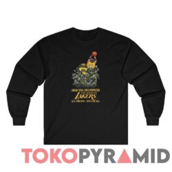 Vintage All For One-One For All Lakers 2020 Rare NBA Champions Tee 2 Vintage All For One One For All Lakers 2020 NBA Champions Tee Black Long sleeved