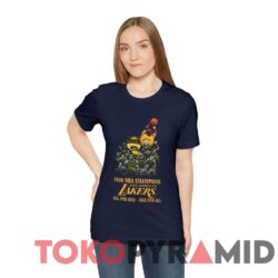Vintage All For One-One For All Lakers 2020 Rare NBA Champions Tee 1 Vintage All For One One For All Lakers 2020 NBA Champions Tee Navy T shirt