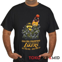 Vintage All For One One For All Lakers 2020 Rare NBA Champions Shirt