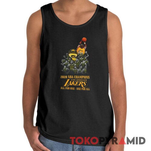 Vintage All For One One For All Lakers 2020 Rare NBA Champions Tank Top