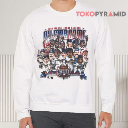 Vintage All Star Game 1996 MLB Caricature Sweatshirt Front Vintage All Star Game 1996 MLB Caricature Sweatshirt Front