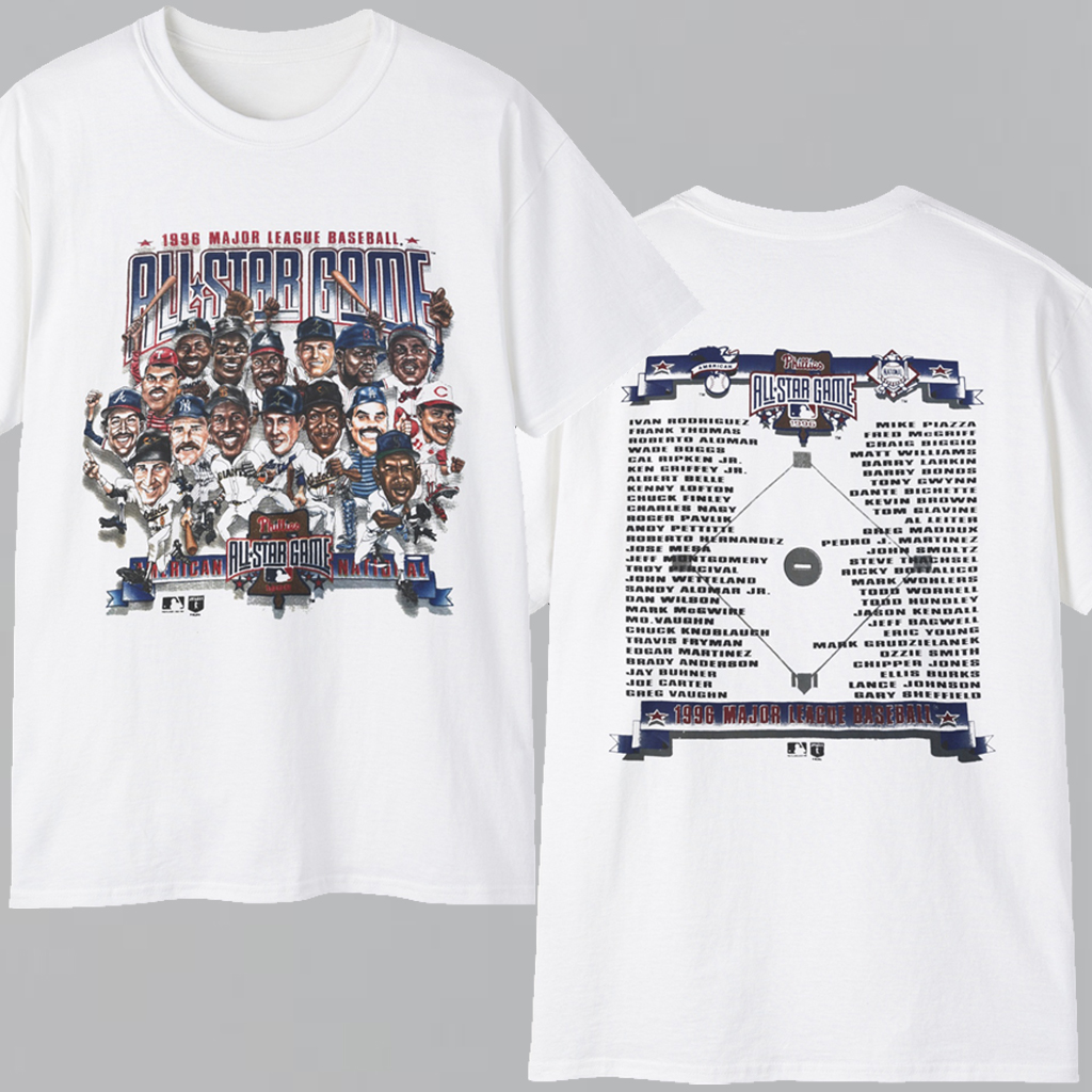 Vintage All Star Game 1996 MLB Caricature T shirt Vintage All Star Game 1996 MLB Caricature T shirt