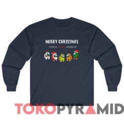 Vintage Among Us Character Trending Christmas There Is A Grinch Among Us Sweater Navy Long sleeved