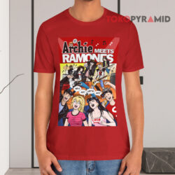 Vintage Archie Meets Ramones Shirt 4 Vintage Archie Meets Ramones Red T shirt