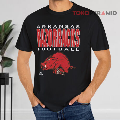 Vintage Arkansas Razorbacks Football Black T shirt