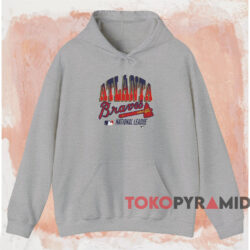 Vintage Atlanta Braves National League Shirt Grey Hoodie