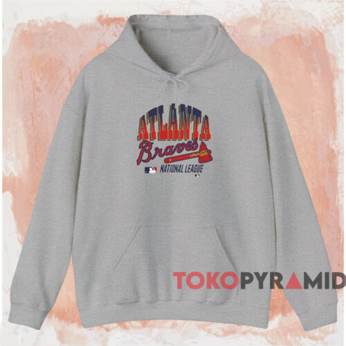 Vintage Atlanta Braves National League Shirt Grey Hoodie