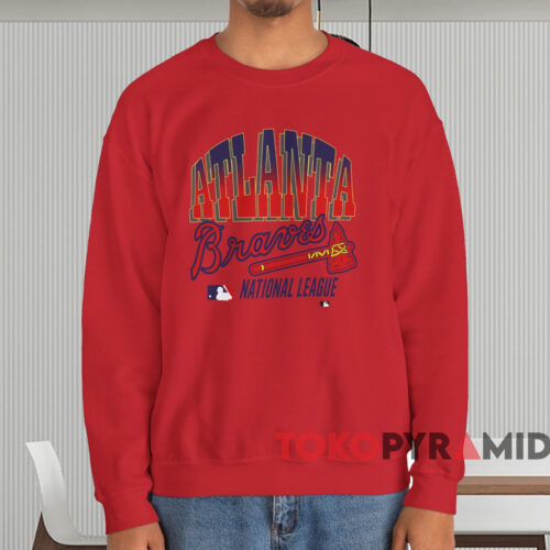 Vintage Atlanta Braves National League Shirt Red Sweatshirt