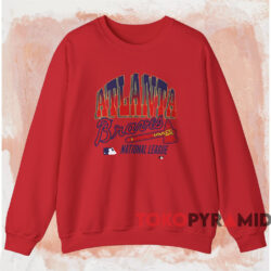 Vintage Atlanta Braves National League Shirt Red Sweatshirt