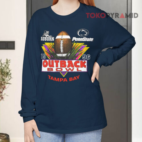 Vintage Auburn Vs Penn State Outback Bowl Tampa Bay 1996 Long sleeved Vintage Auburn Vs Penn State Outback Bowl Tampa Bay 1996 Long sleeved