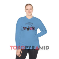 Vintage B Kliban Cats Feline Fitness Center Blue Long sleeved