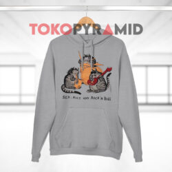 Vintage B Kliban Sex Mice And Rock N Roll Crazy Grey Hoodie
