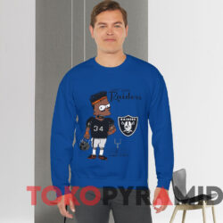 Vintage Bart Simpson Bart Goes Raiders T-shirt 2 Vintage Bart Simpson Bart Goes Raiders T shirt Blue Sweatshirt