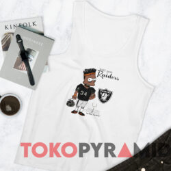 Vintage Bart Simpson Bart Goes Raiders T-shirt 4 Vintage Bart Simpson Bart Goes Raiders T shirt White TankTop